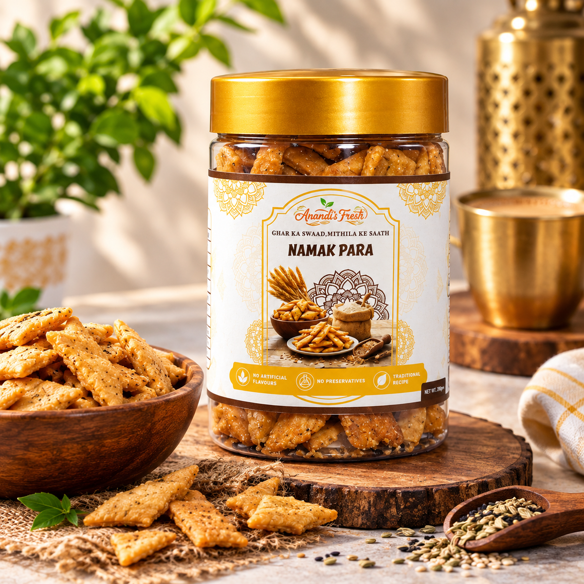 Anandi's Fresh Aata Namak Para ( Nimki ) – Crunchy