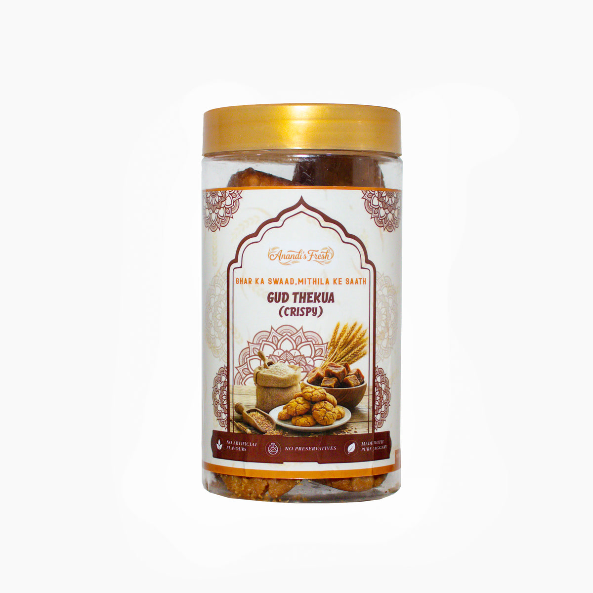 Anandi's Fresh Gud Thekua (Aata & Jaggery)